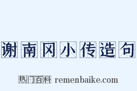 谢南冈小传造句是什么意思的图片